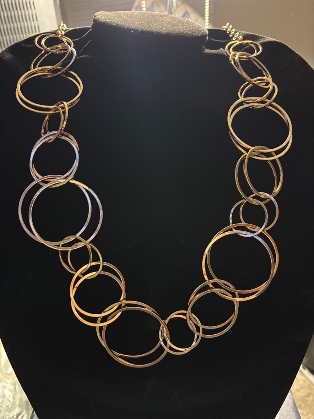 paparazzi Gold Multi-Ring Layered Necklace